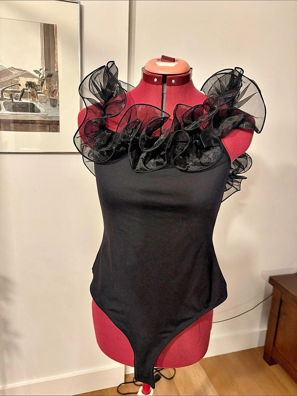 Free People Party Favor Bodysuit Black